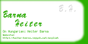 barna heiter business card